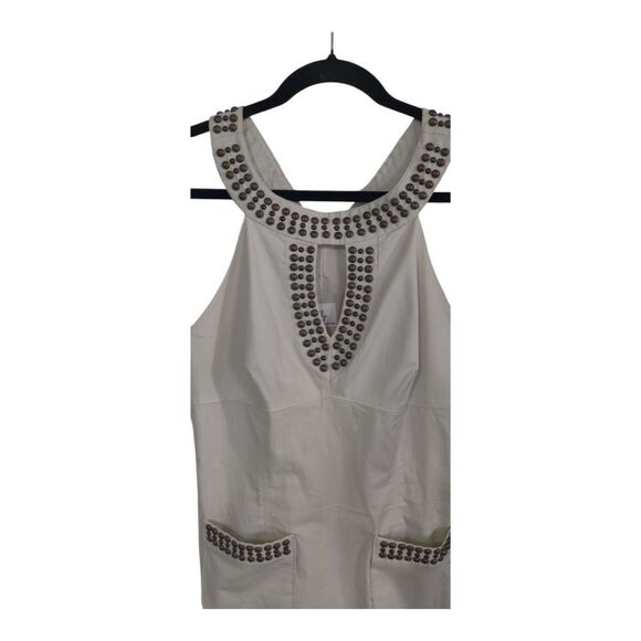 Milly of New York Cream White Studded Mini Dress Size 6 - Picture 7 of 10
